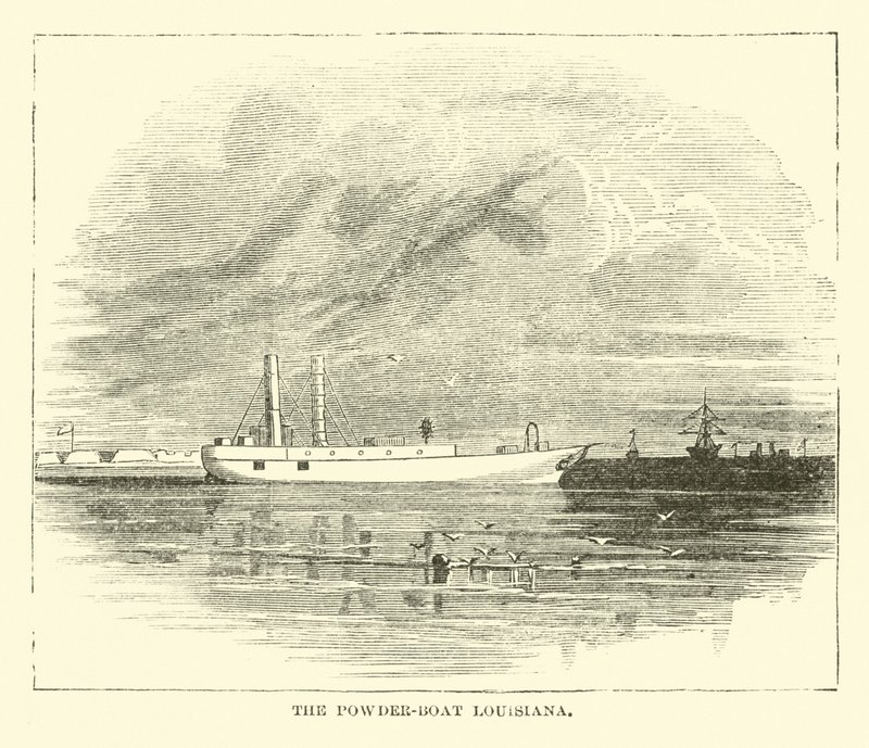 The Powder-boat Louisiana, 1864 december alkotó: American School