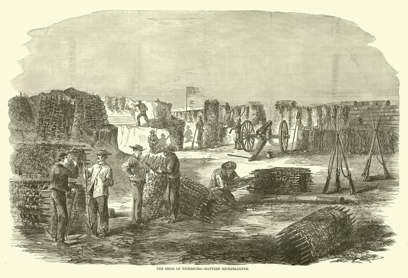 Vicksburg ostroma, Battery Hickenlooper, 1863. június alkotó: American School