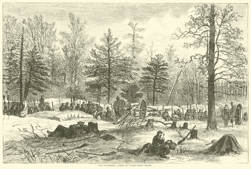 A vadon, Wadsworths halálának színhelye, 1864. május alkotó: American School