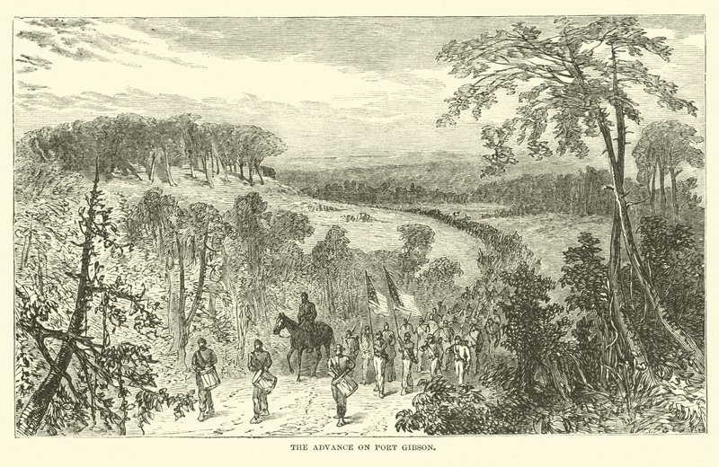 Az előrenyomulás Port Gibsonon, 1863. április alkotó: American School