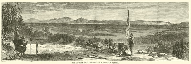 Előrejelző állomás Ringgold közelében, Georgia államban, 1864. május alkotó: American School