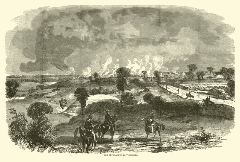 Vicksburg megközelítései, 1863. május alkotó: American School
