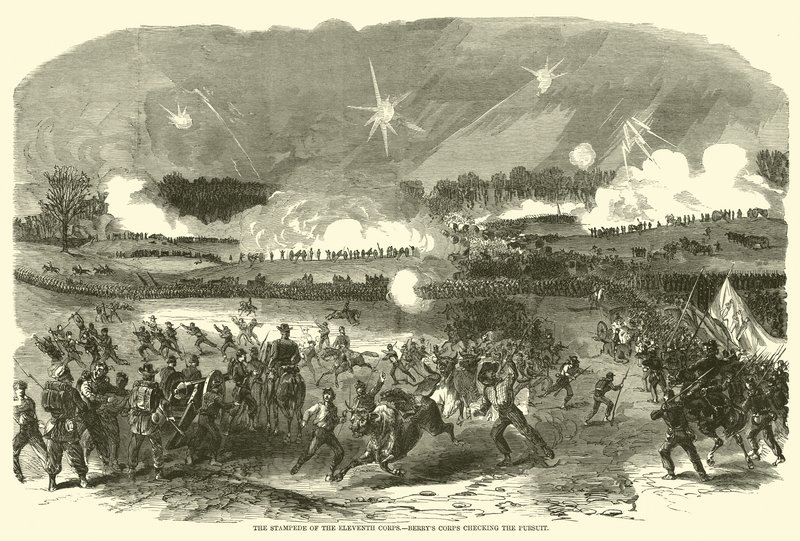 A tizenegyedik hadtest robbanása, az üldözést ellenőrző Berrys-hadtest, 1863. május alkotó: American School
