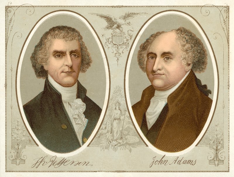Thomas Jefferson, John Adams (chromolitho) alkotó: American School