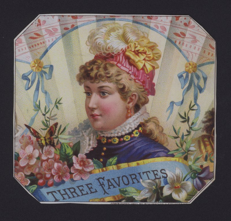 Három kedvenc, szivarcímke (chromolitho) alkotó: American School