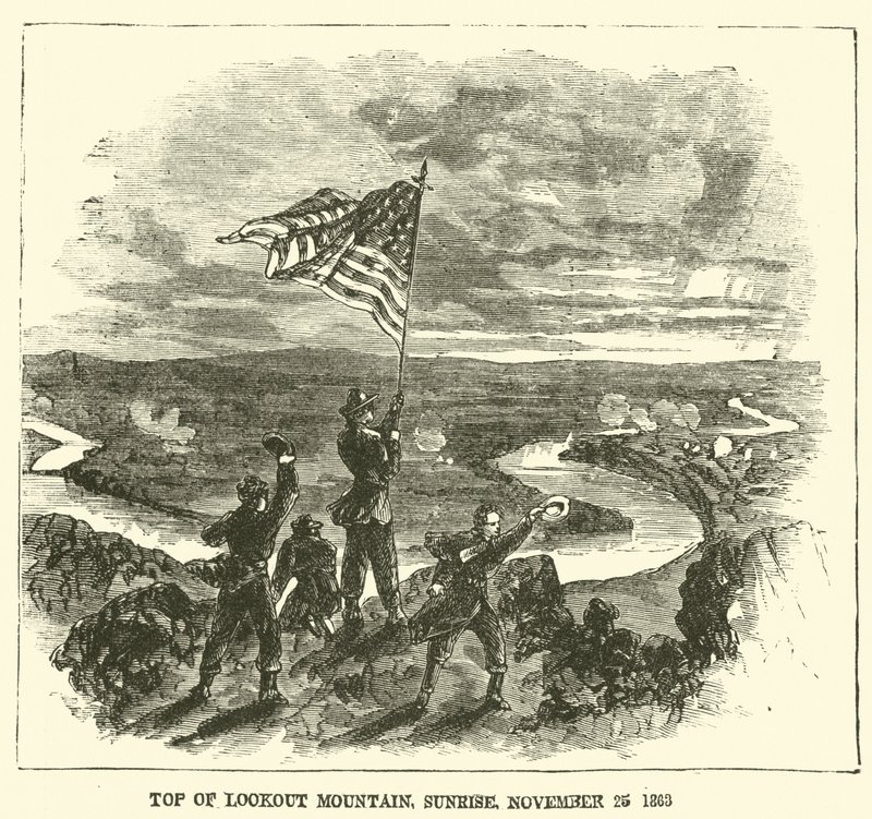 Kilátó hegy teteje, Napkelte, 1863. november 25., 1863. november alkotó: American School