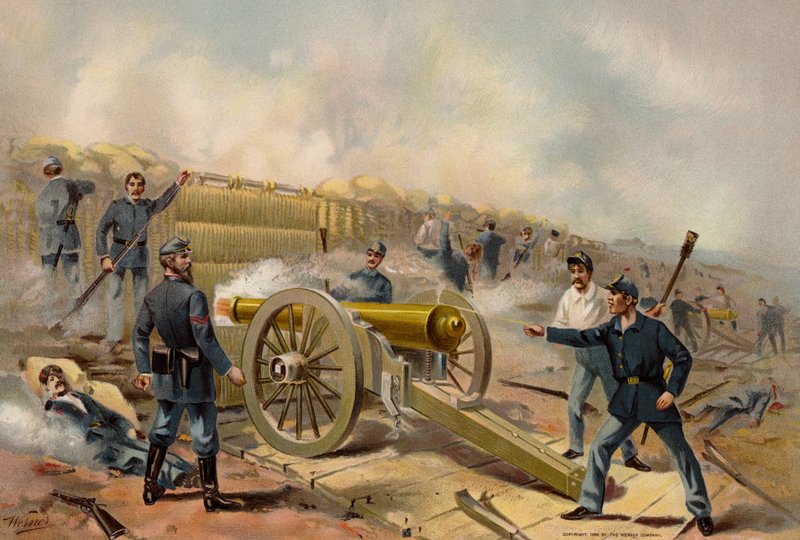 Amerikai hadsereg, ostrom- és barbette ágyúk, Fort Haskell alkotó: American School