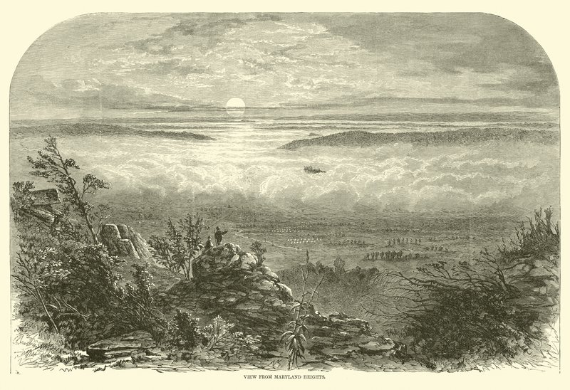 Kilátás a Maryland Heightsről, 1862. szeptember alkotó: American School