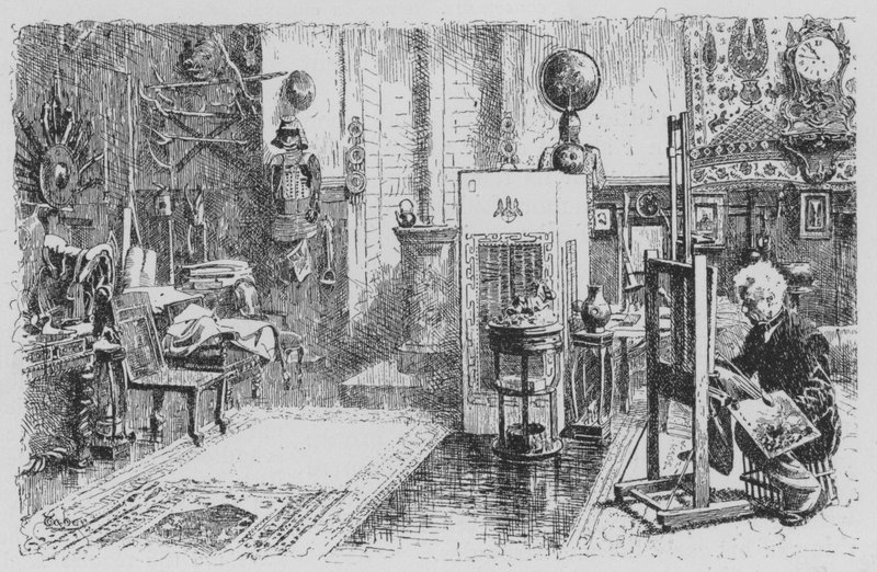 Kilátás Gerome műtermére (litho) alkotó: American School
