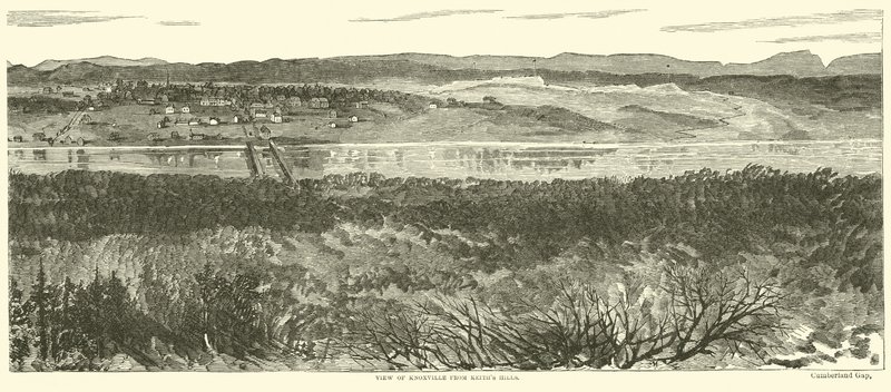 Knoxville-i kilátás a Keiths Hillsről, 1863. november alkotó: American School