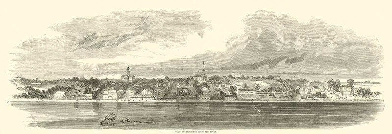 Vicksburg kilátása a folyóról, 1862. június alkotó: American School