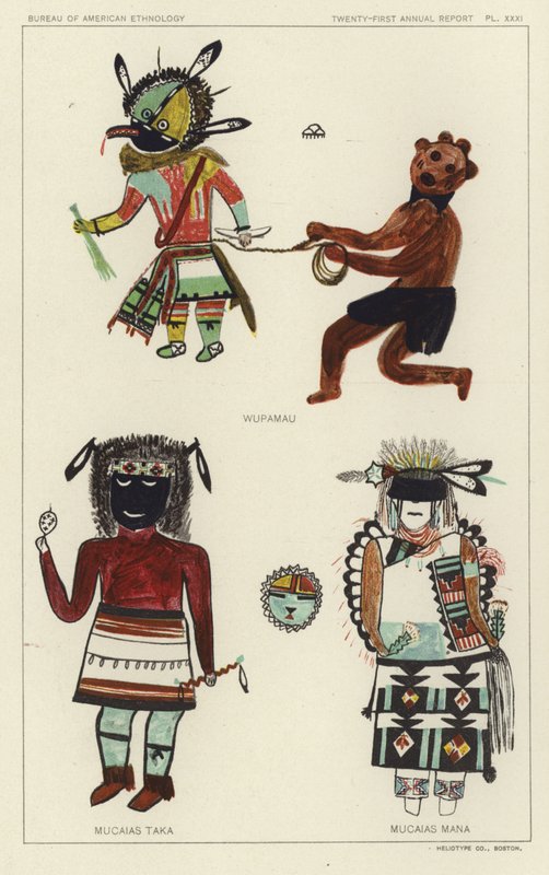 Wupamau, Mucaias Taka, Mucaias Mana (színes lithó) alkotó: American School