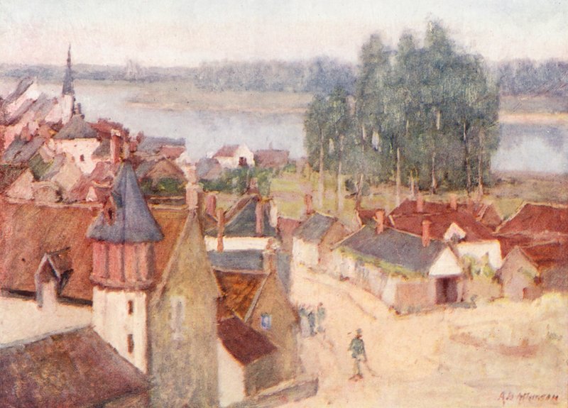 Chaumont-sur-Loire (színes litográfia) alkotó: Amy B. Atkinson