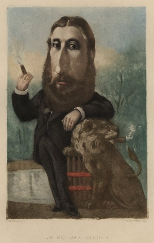II. Leopold, a belgák királya alkotó: Andre Gill