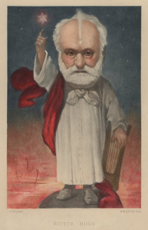 Victor Hugo, francia költő, regényíró és drámaíró. alkotó: Andre Gill