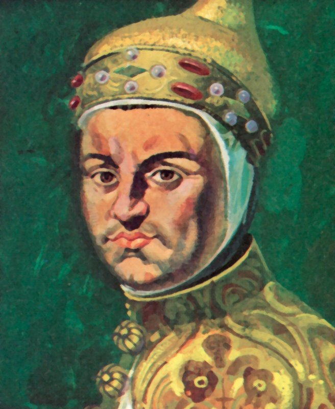 Enrico Dandolo, Velence dózse (színes litográfia) alkotó: Andrew Howat