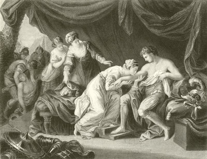 Mérget szívott ki Edward herceg sebéből hitvese, Eleanor alkotó: Angelica Kauffmann