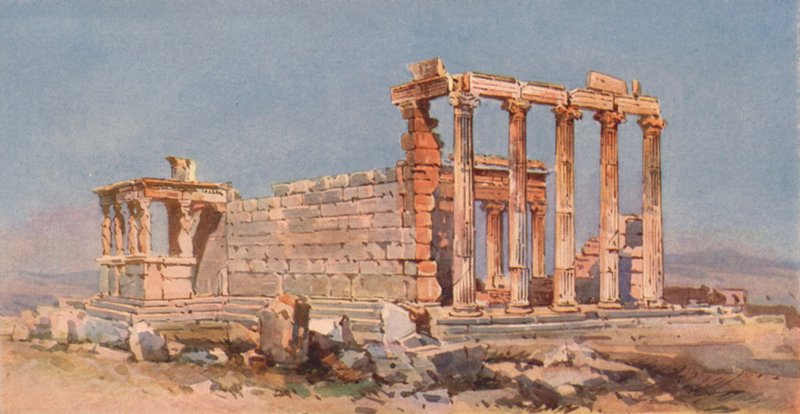 Erechtheion, Athén (színes litó) alkotó: Angelos Giallinos