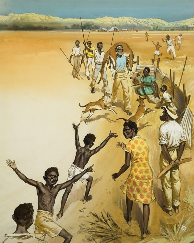 Aborigines (gouache, papír) alkotó: Angus McBride
