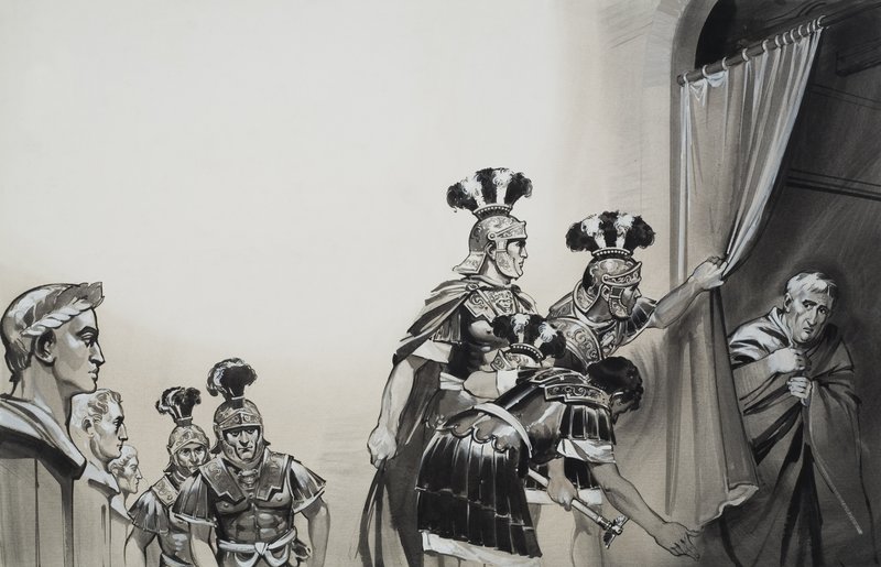 Claudius (10BC-54AD) (gouache, papír) alkotó: Angus McBride