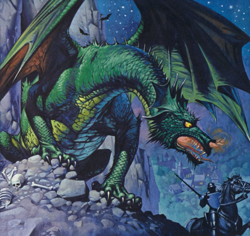 Sárkányok (színes litográfia) alkotó: Angus McBride