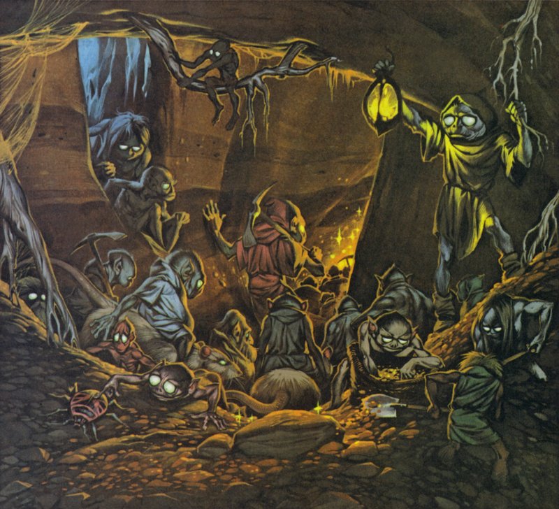 Törpék (színes litográfia) alkotó: Angus McBride