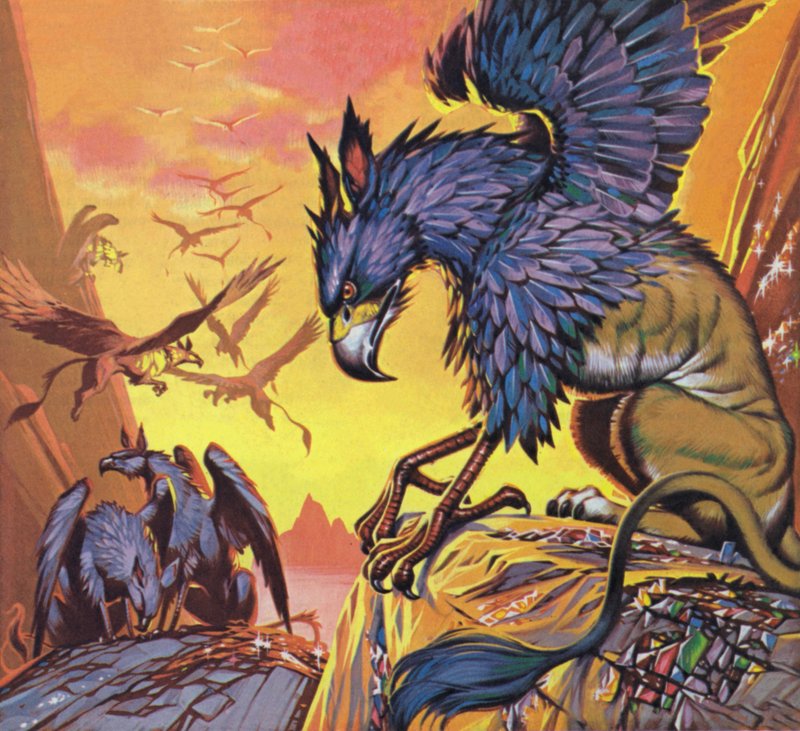 Gryphons (színes litográfia) alkotó: Angus McBride