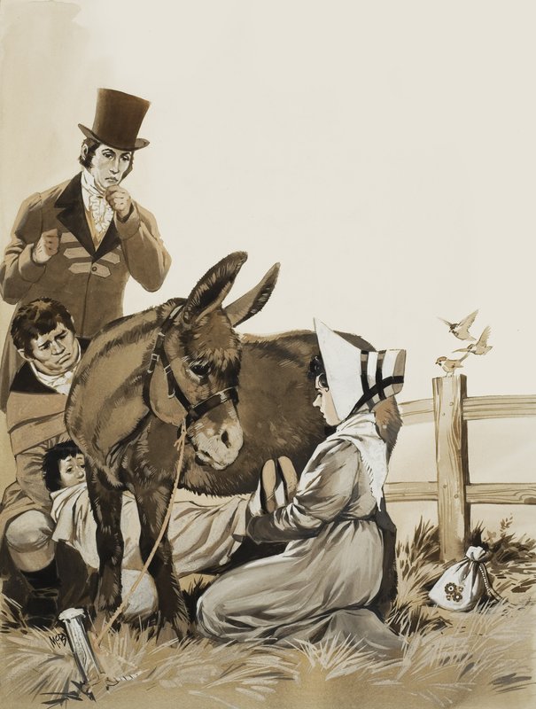 John Constable (1776-1837) és A szamárköhögés elleni orvosság (gouache, papír) alkotó: Angus McBride