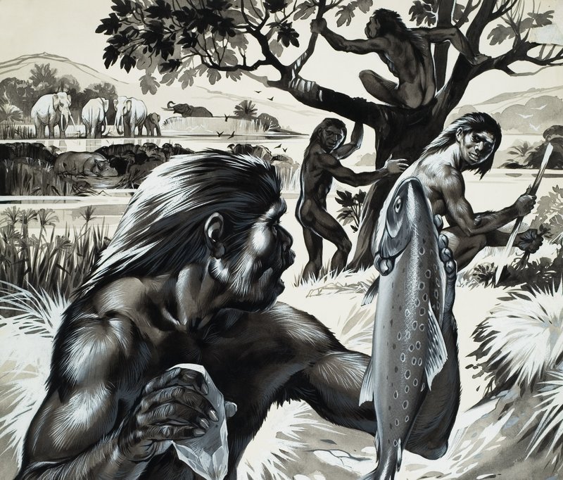 Mankind in the Making (gouache, papír) alkotó: Angus McBride
