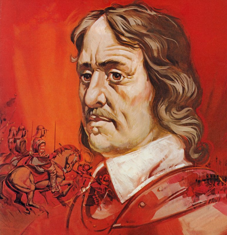 Oliver Cromwell (színes litográfia) alkotó: Angus McBride