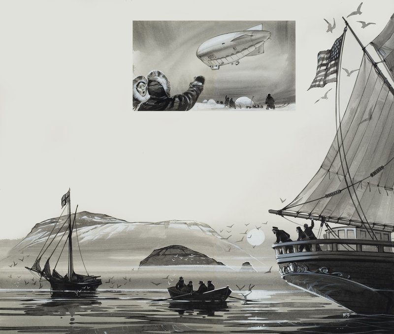 Roald Amundsen (1872-1928) (gouache, papír) alkotó: Angus McBride