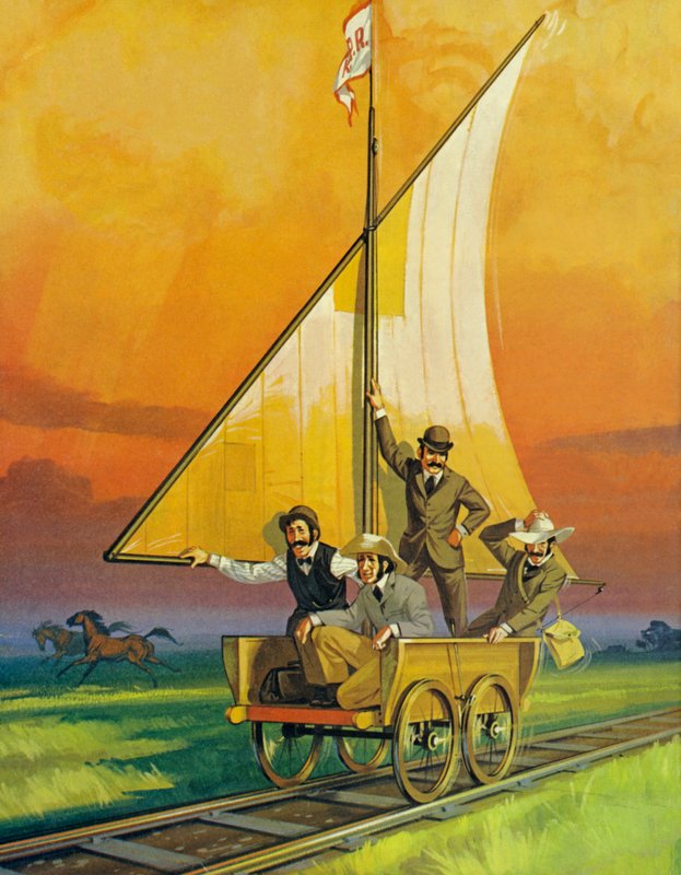 A vitorlás autó (színes litográfia) alkotó: Angus McBride