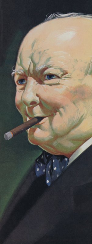 Winston Churchill (színes litográfia) alkotó: Angus McBride