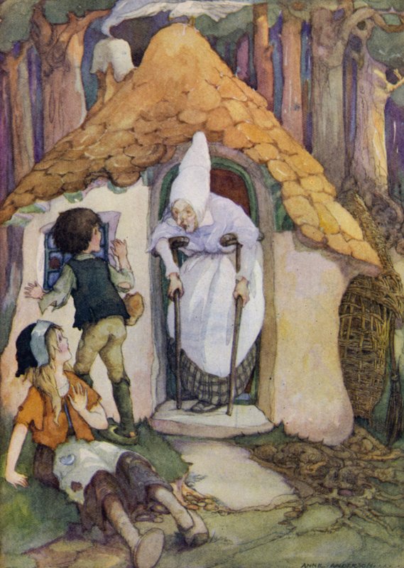 Hansel és Grethel (színes litó) alkotó: Anne (after) Anderson