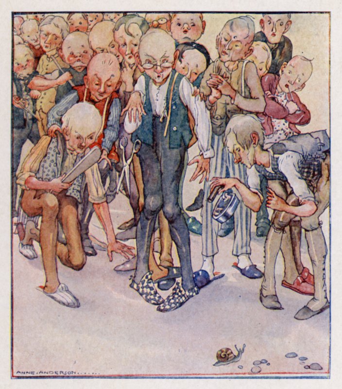 Mondóka: Négy és húsz szabó ment megölni egy csigát (színes litho) alkotó: Anne (after) Anderson