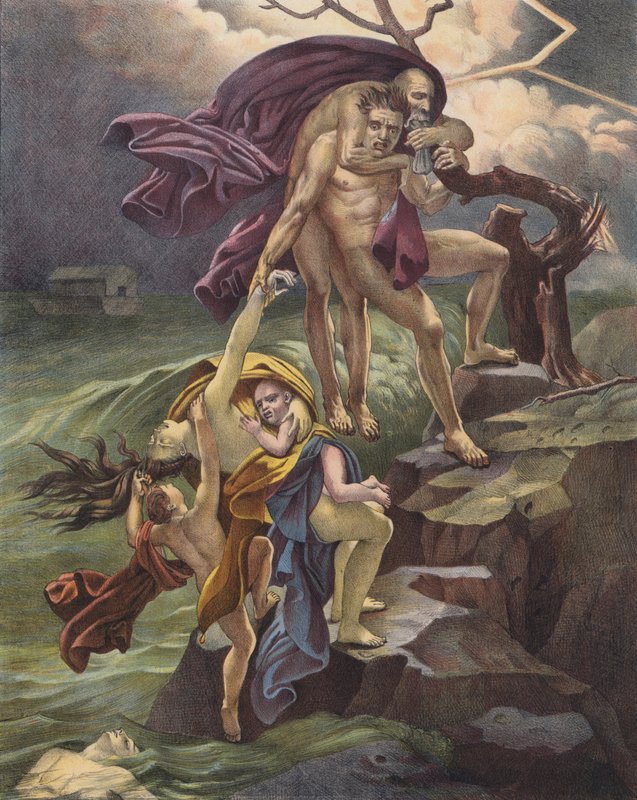 The Deluge (színes litó) alkotó: Anne Louis (after) Girodet de Roucy Trioson