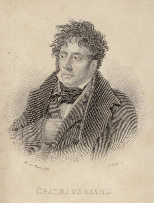 Chateaubriand gróf portréja alkotó: Anne Louis Girodet de Roucy Trioson
