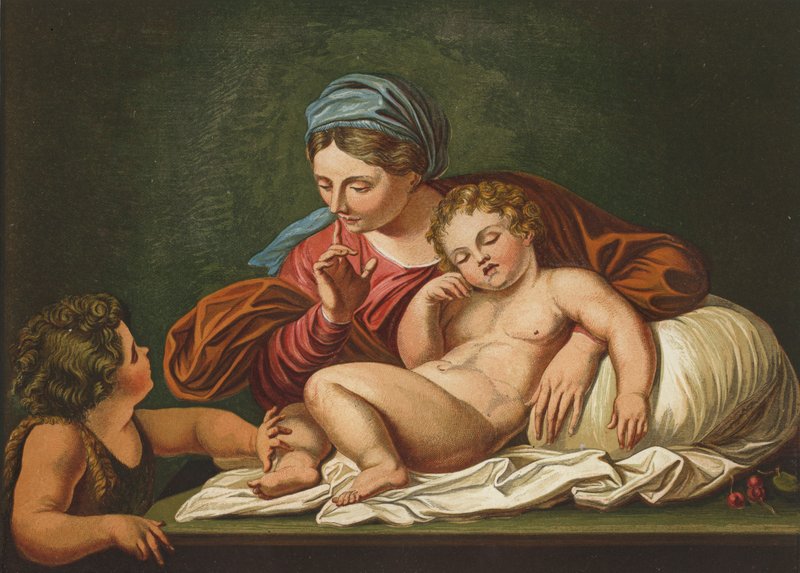 A Szűz, a Megváltó csecsemő és Szent János alkotó: Annibale after Carracci