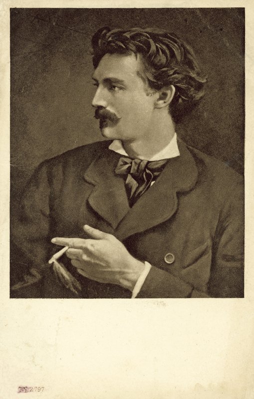 Anselm Feuerbach német művész önarcképe alkotó: Anselm Feuerbach
