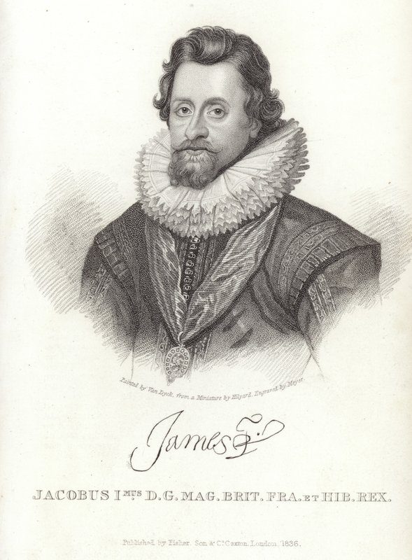 Anglia és Írország I. Jakab portréja alkotó: Anthony van Dyck