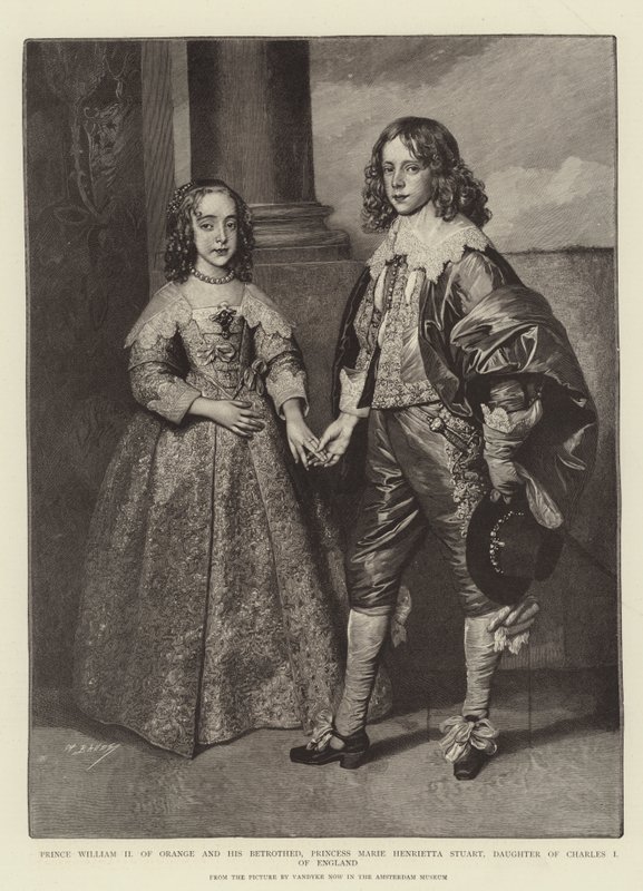 II. Vilmos orániai herceg és jegyese, Marie Henrietta Stuart hercegnő, I. Károly angol lánya alkotó: Anthony van Dyck