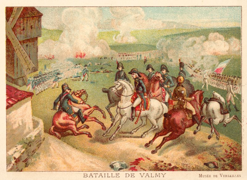 Valmy-i csata, Franciaország, 1792 (chromolitho) alkotó: Antoine Charles Horace Vernet