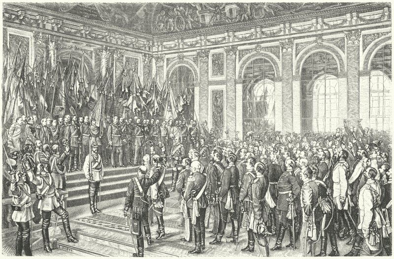 I. Vilmos porosz Versailles-ban Németország császárává nyilvánította alkotó: Anton Alexander von (after) Werner