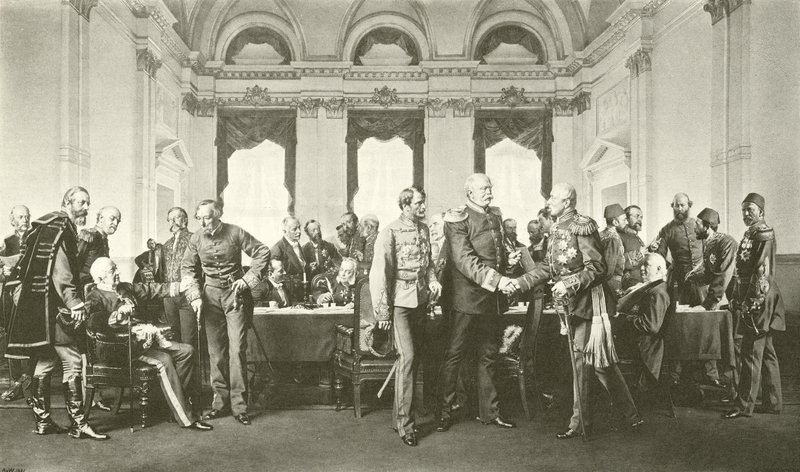A berlini konferencia (mélynyomás) alkotó: Anton Alexander von Werner