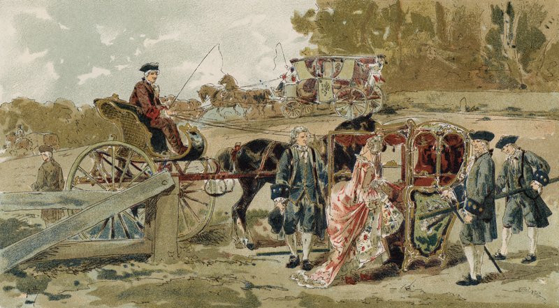 Fliguette és szedánszék, Osztrák Hollandia, 18. század alkotó: Armand Jean Heins