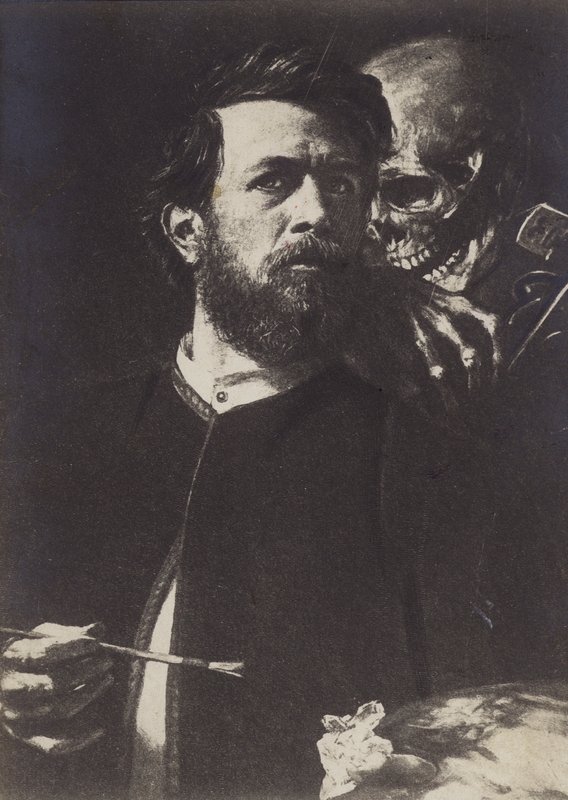 Önarckép Hegedűs Halállal, 1872 alkotó: Arnold Böcklin