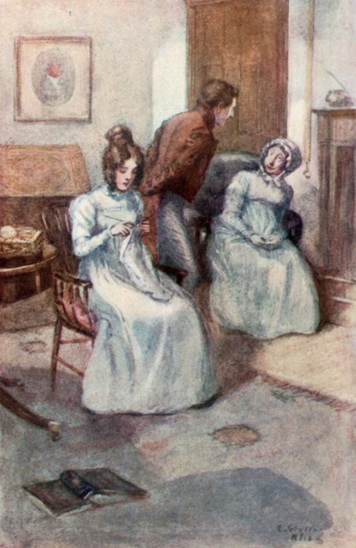 Illusztráció a Northanger Abbey számára, Jane Austen alkotó: Arthur Wallis Mills