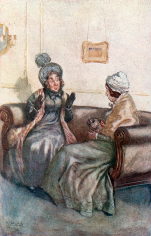 Illusztráció a Northanger Abbey számára, Jane Austen alkotó: Arthur Wallis Mills
