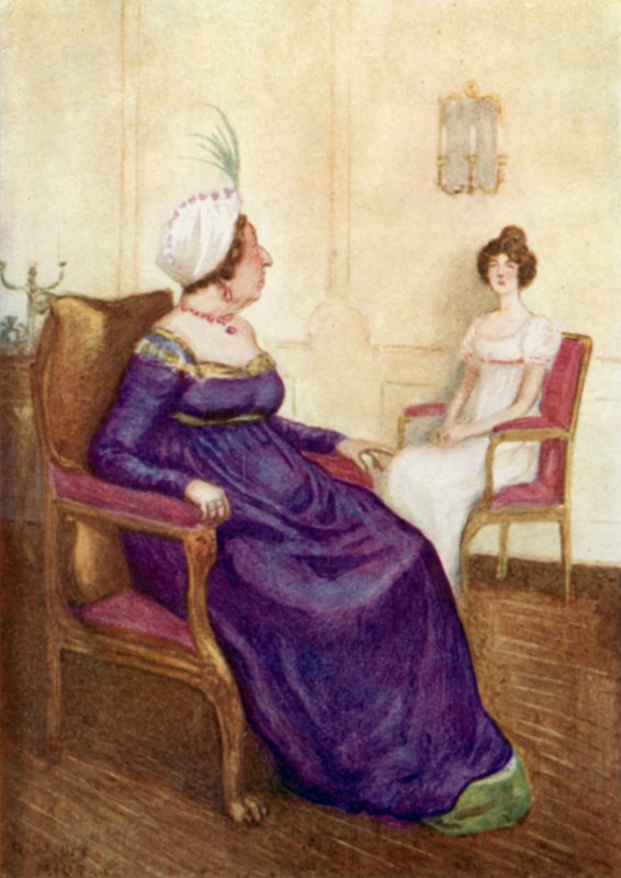 Illusztráció a Büszkeség és balítélethez, Jane Austen alkotó: Arthur Wallis Mills