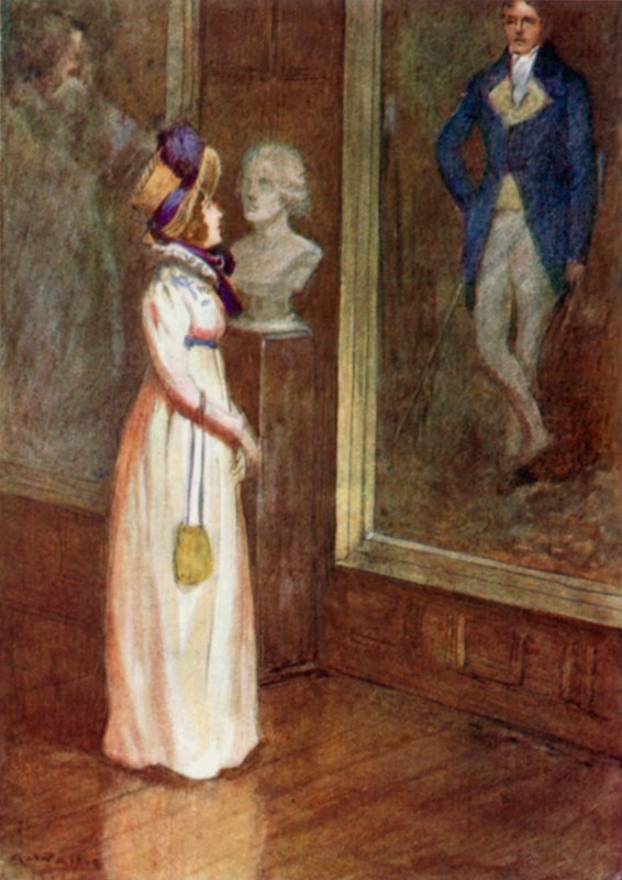 Illusztráció a Büszkeség és balítélethez, Jane Austen alkotó: Arthur Wallis Mills